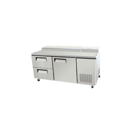 Mesa Fría Sobrinox para Preparación de Pizza con 2 Cajones y 1 Puerta MPF8205GR