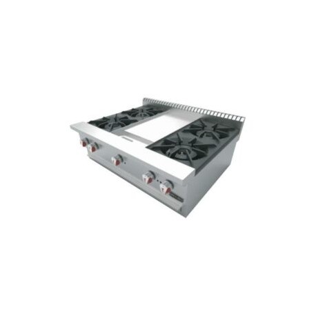 Parrilla Combinada 4 Quemadores y Plancha CG-40P Drago