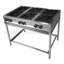 Parrilla Inox Tama DEQ-1601/06 + Base